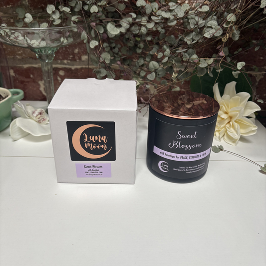 Sweet Blossom Candles - Amethyst Crystal