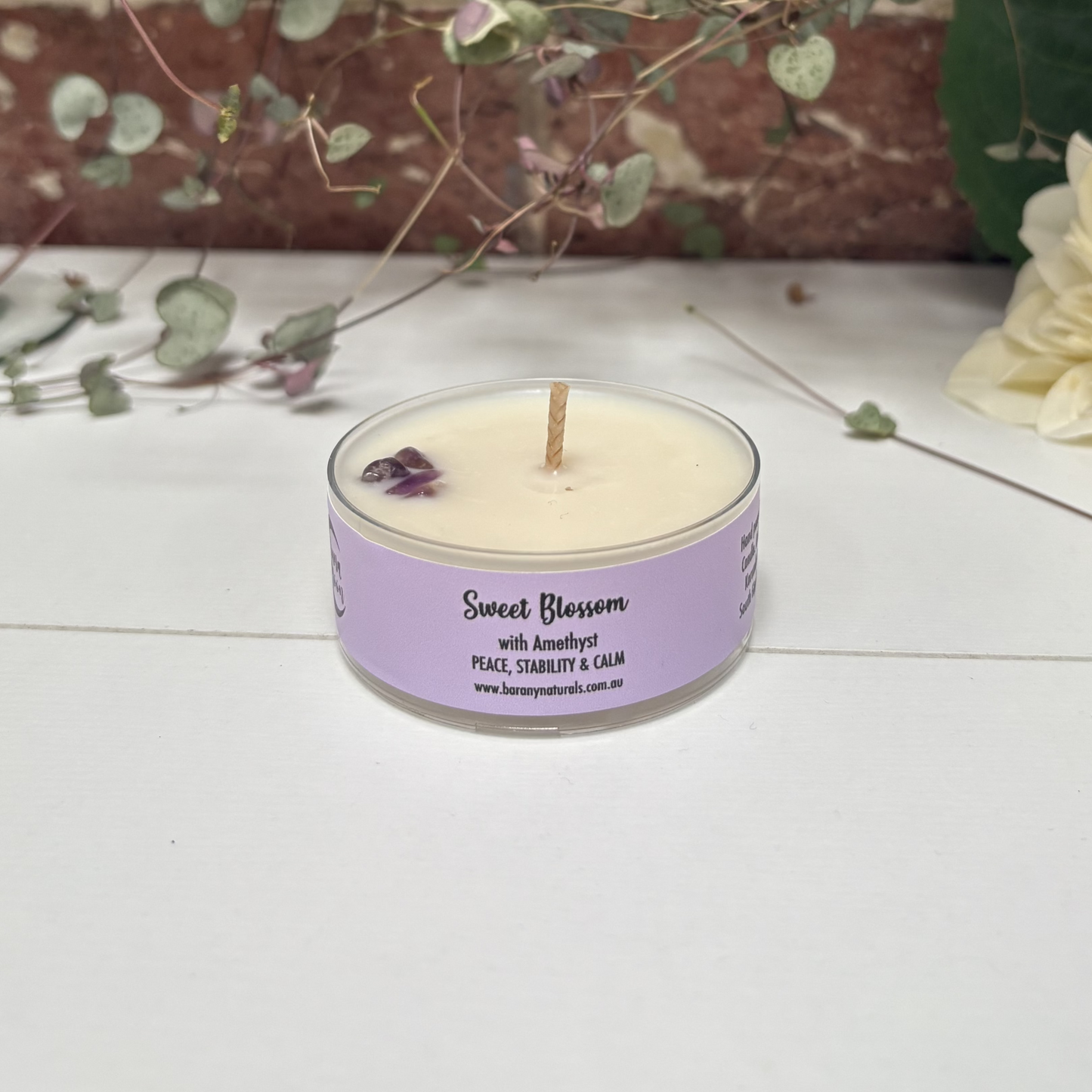 Sweet Blossom Candles - Amethyst Crystal