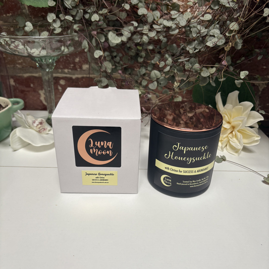 Japanese Honeysuckle Candles - Citrine Crystal