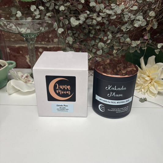 Kakadu Plum Candles - Sodalite Crystal