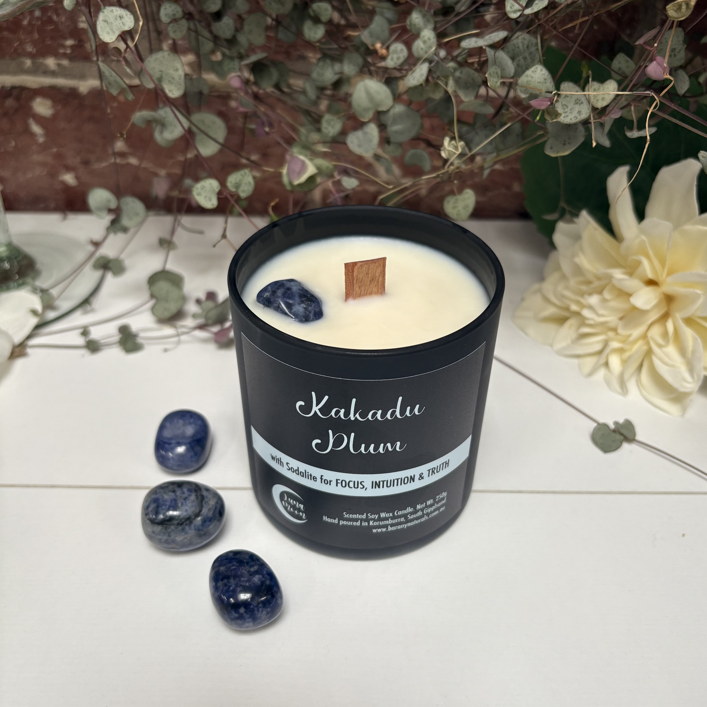 Kakadu Plum Candles - Sodalite Crystal