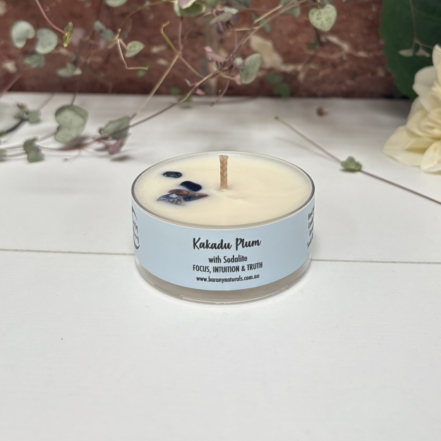 Kakadu Plum Candles - Sodalite Crystal