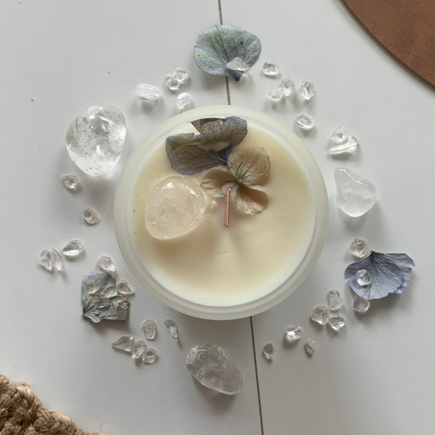 Clear Quartz Candle - Healing & Spirituality