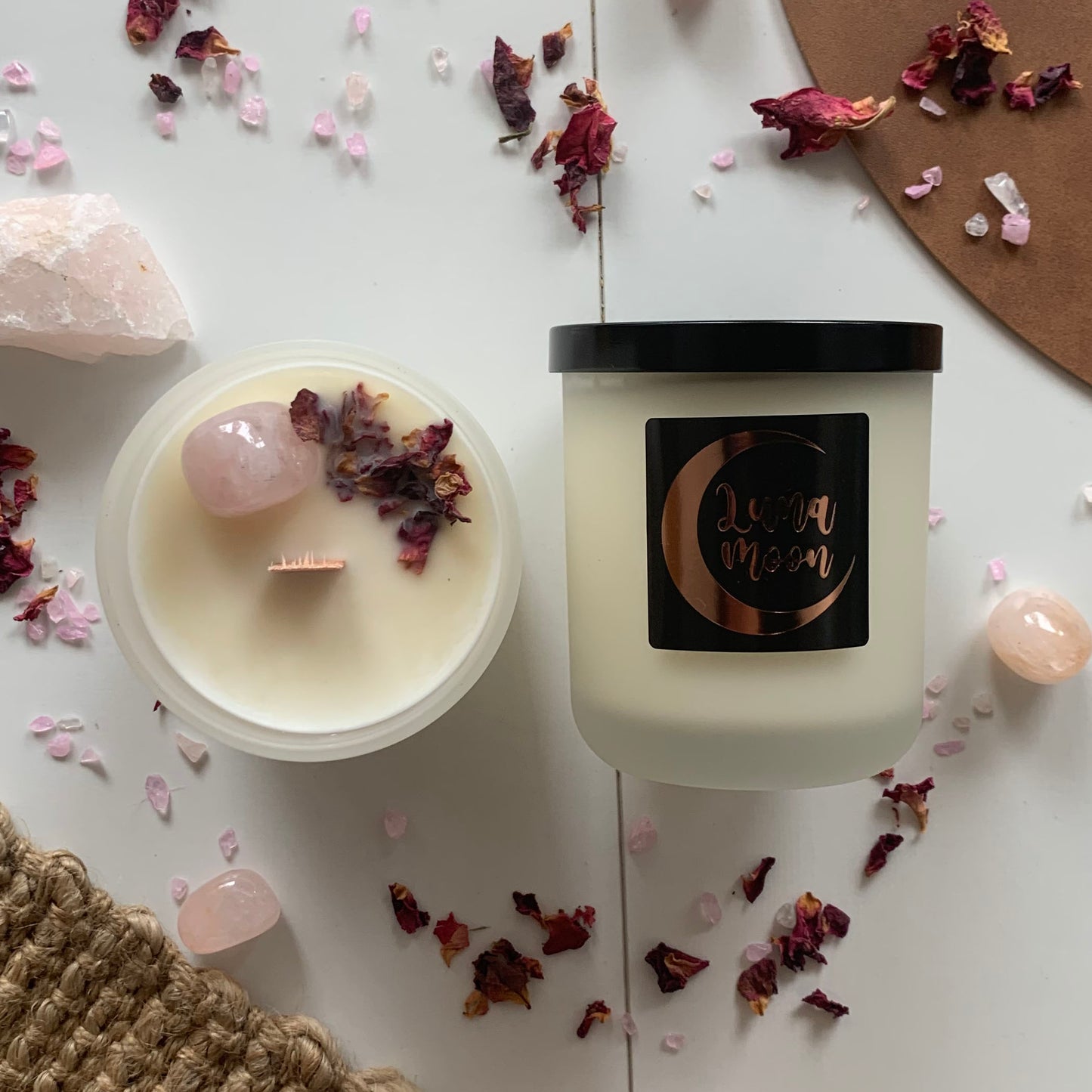 Rose Quartz Candle - Love & Trust