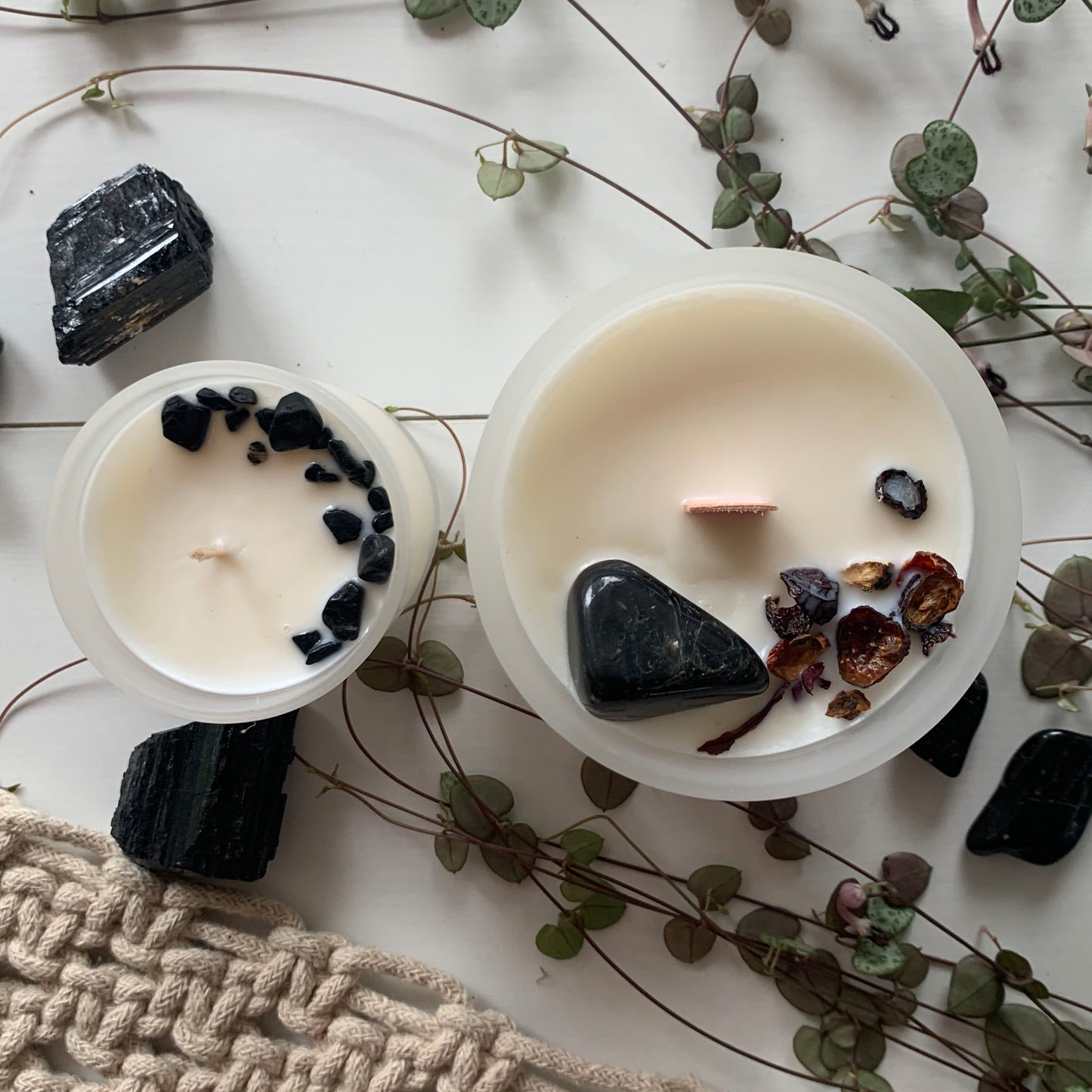 Black Tourmaline Candle - Grounding & Protection