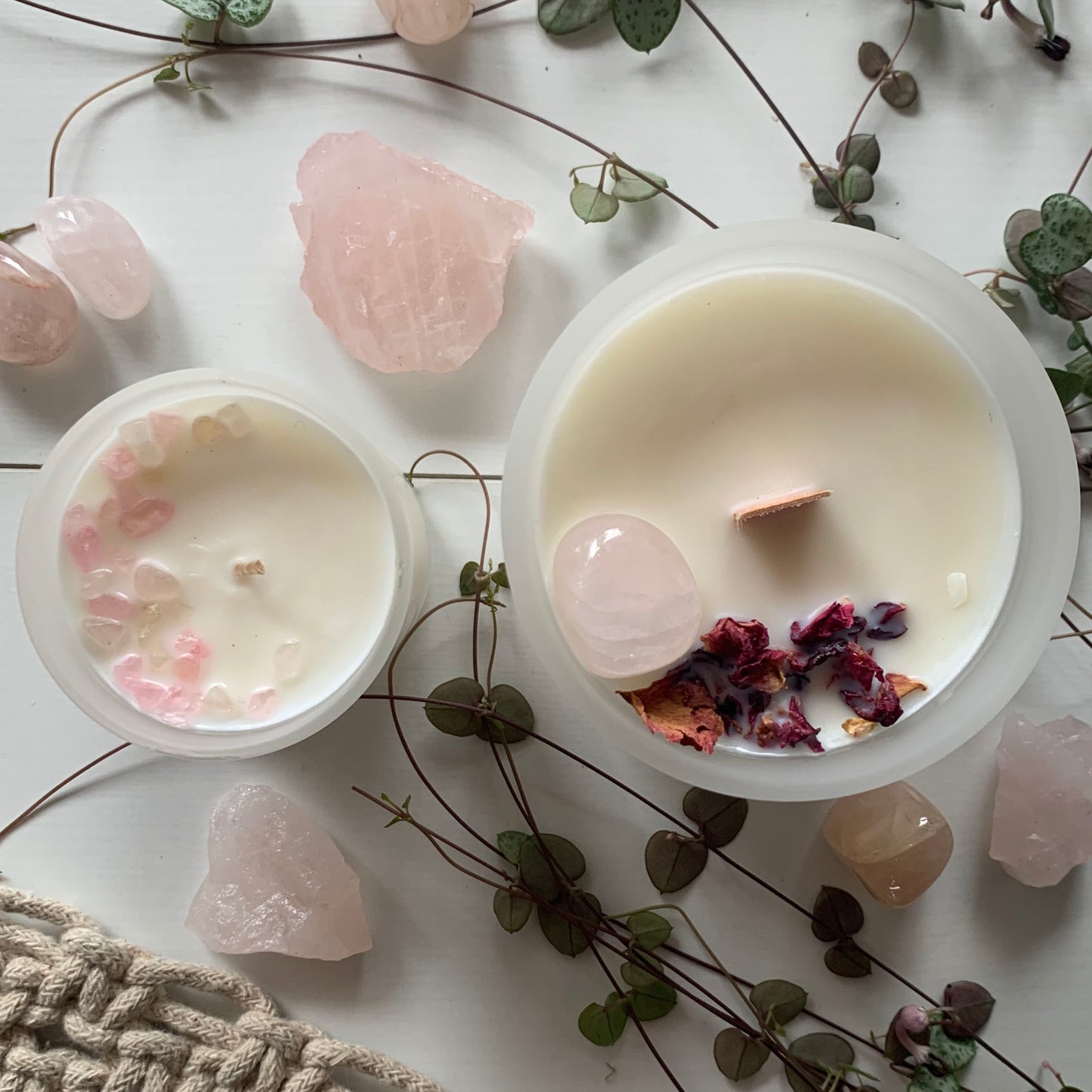 Rose Quartz Candle - Love & Trust